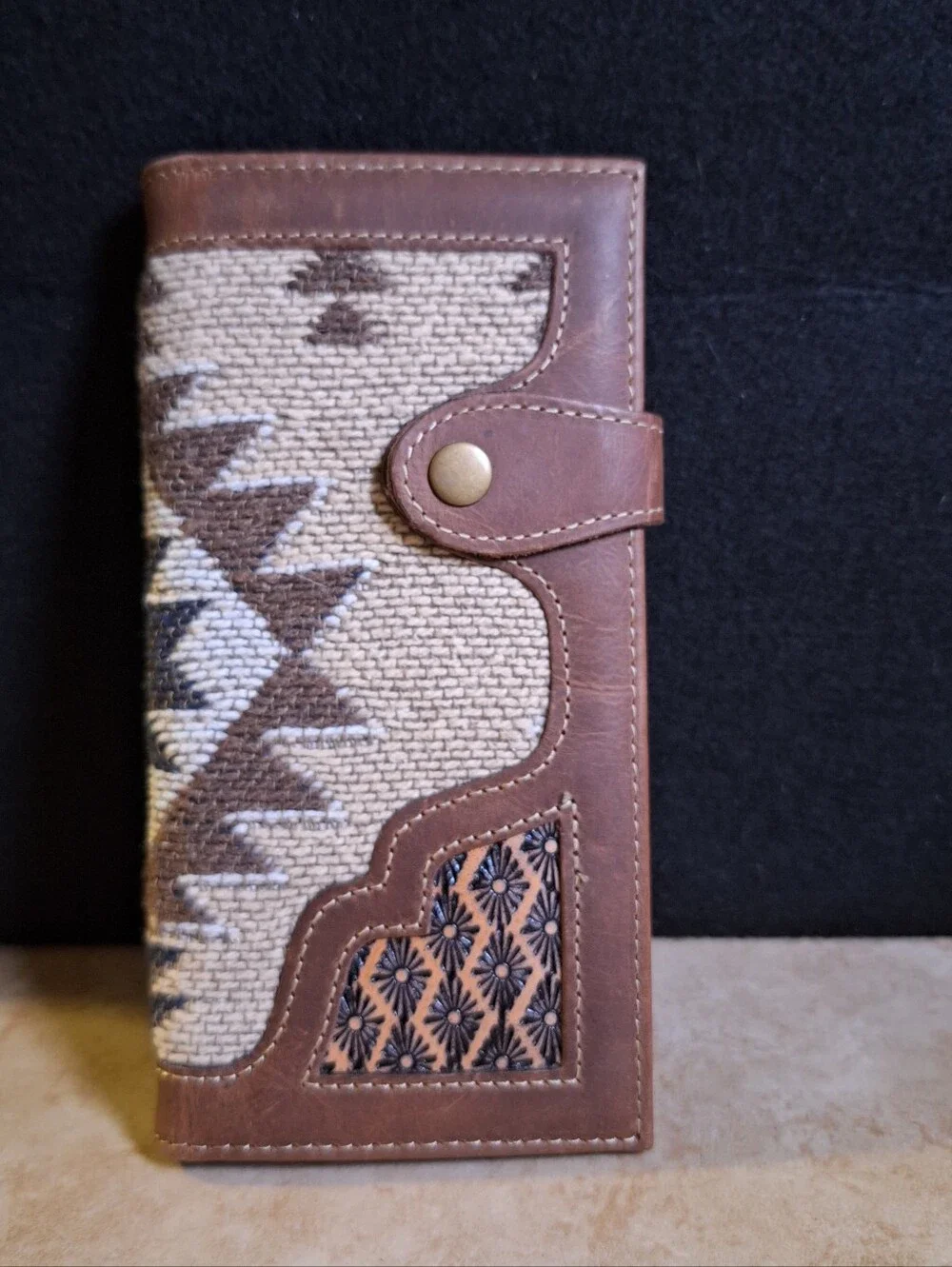 Myra Brownie Dream Rug And Leather Wallet Slim Fold Snap Close Western  8